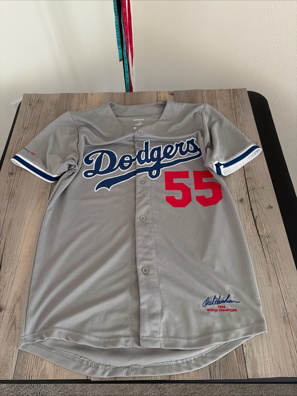 LA Dodgers Orel Hershiser Stadium Exclusive Men's 1988 Replica Jersey Medium
